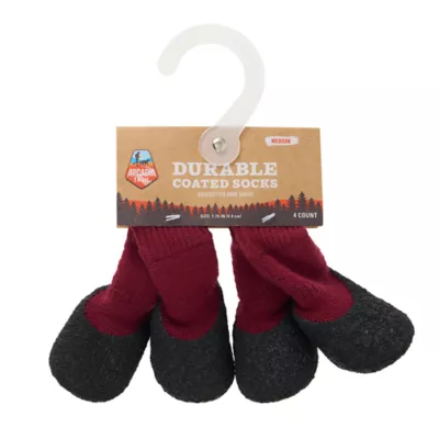 Arcadia Trail® Coated Dog Socks, Multiple Colors & Sizes, Black/Burgundy, XS-XXL - Image 7