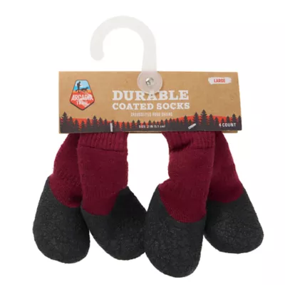 Arcadia Trail® Coated Dog Socks, Multiple Colors & Sizes, Black/Burgundy, XS-XXL - Image 7