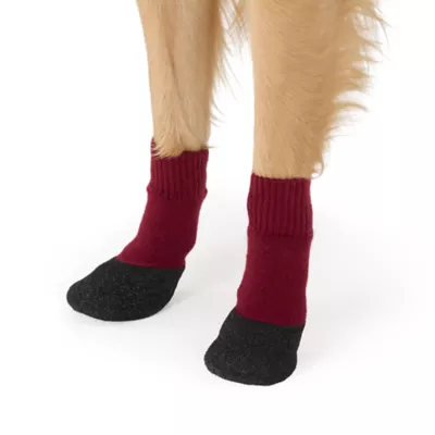 Arcadia Trail® Coated Dog Socks, Multiple Colors & Sizes, Black/Burgundy, XS-XXL - Image 2