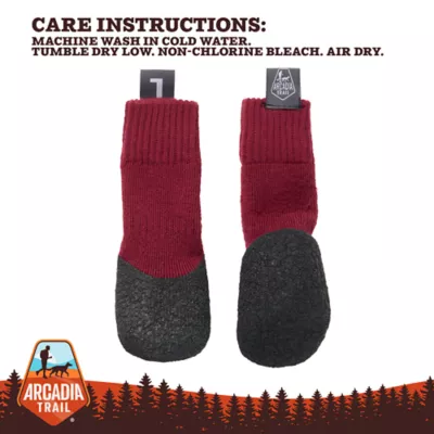 Arcadia Trail® Coated Dog Socks, Multiple Colors & Sizes, Black/Burgundy, XS-XXL - Image 5