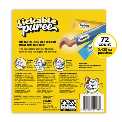 Temptations™ Lickable Puree Adult Cat Treats - Variety Pack Case, 30.3 Oz - Image 10