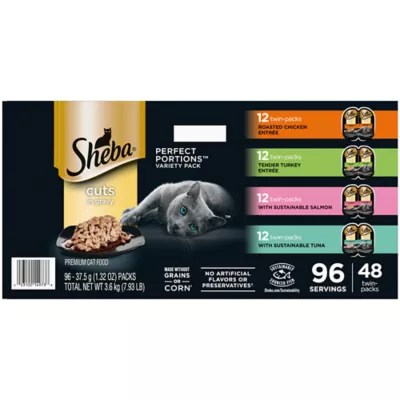 Sheba® Perfect Portions™ Cuts in Gravy Adult Wet Cat Food - Variety Pack, 48 Count, 7.93lbs - Image 8