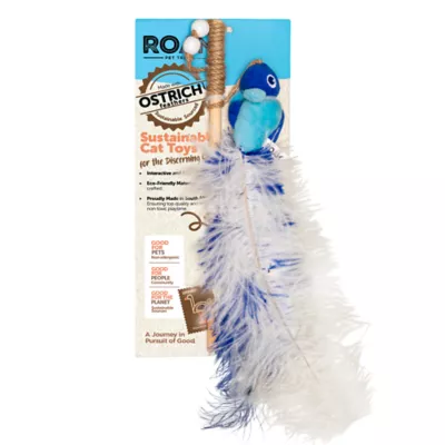 ROAM Fish Ostrich Feather Teaser Cat Toy - Image 1