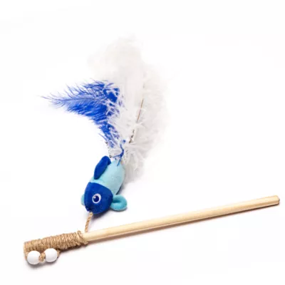 ROAM Fish Ostrich Feather Teaser Cat Toy - Image 3