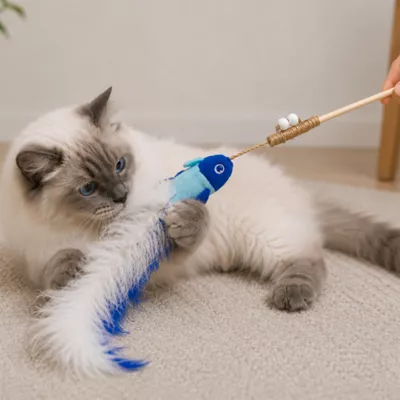 ROAM Fish Ostrich Feather Teaser Cat Toy - Image 4