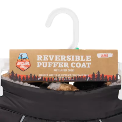 Arcadia Trail® Reversible Dog Puffer Coat, Multiple Colors & Sizes, Black/Burgundy, XS-XXL - Image 7