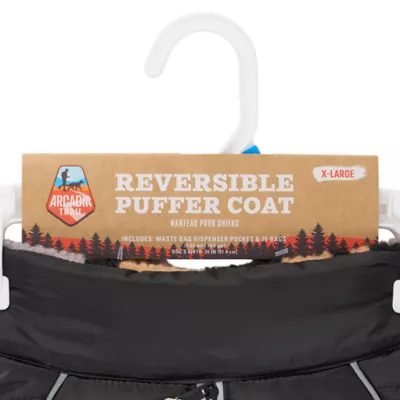 Arcadia Trail® Reversible Dog Puffer Coat, Multiple Colors & Sizes, Black/Burgundy, XS-XXL - Image 7