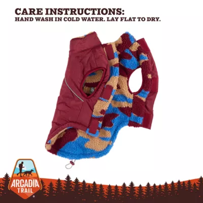 Arcadia Trail® Reversible Dog Puffer Coat, Multiple Colors & Sizes, Black/Burgundy, XS-XXL - Image 5
