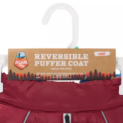 Arcadia Trail® Reversible Dog Puffer Coat, Multiple Colors & Sizes, Black/Burgundy, XS-XXL - Image 7