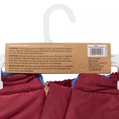 Arcadia Trail® Reversible Dog Puffer Coat, Multiple Colors & Sizes, Black/Burgundy, XS-XXL - Image 8