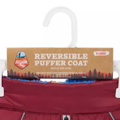 Arcadia Trail® Reversible Dog Puffer Coat, Multiple Colors & Sizes, Black/Burgundy, XS-XXL - Image 7