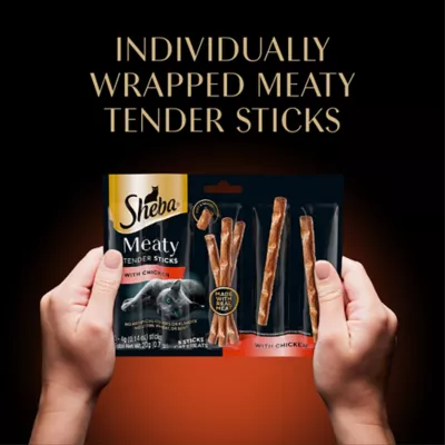 Sheba® Meaty Sticks Adult Cat Treats - Chicken, Tuna, and Salmon Variety Pack, 40 Count, 5.68 Oz - Image 5