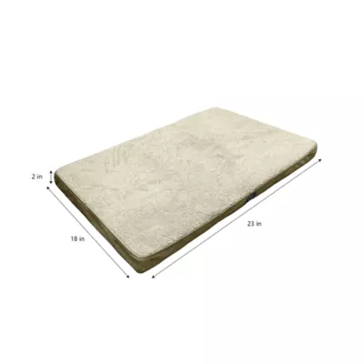 Serta Rectagular Memory Foam Crate Mat For Dogs, Relieves Joint Pain & Pressure, Washable, Grey - Image 6