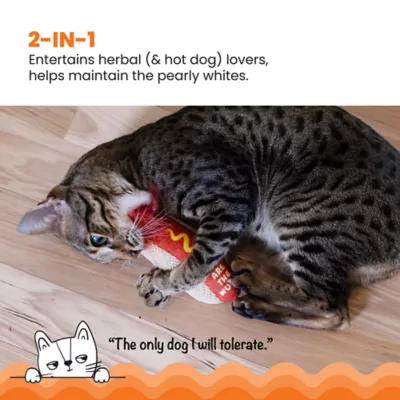 Catstages Hot Dog Catnip Dental Kicker Cat Toys - Image 2