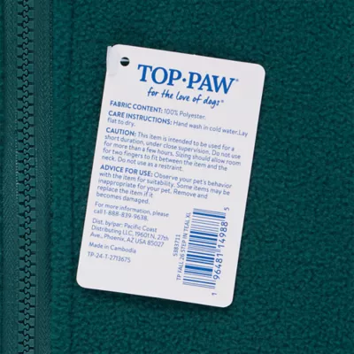 Top Paw® Step In Dog Jacket, Multiple Colors & Sizes, Teal/Pink/Grey/Brown/Blue, XS-XL - Image 5