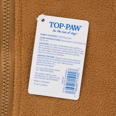 Top Paw® Step In Dog Jacket, Multiple Colors & Sizes, Teal/Pink/Grey/Brown/Blue, XS-XL - Image 5