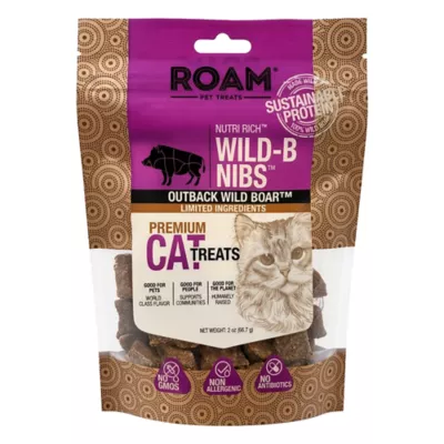 ROAM® Wild-B Nibs Sustainable Protein Premium Cat Treats - Outback Wild Boar, 2 oz - Image 1
