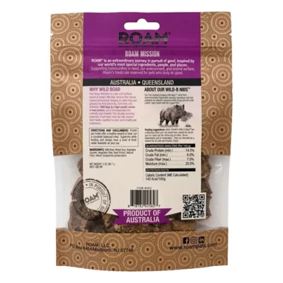ROAM® Wild-B Nibs Sustainable Protein Premium Cat Treats - Outback Wild Boar, 2 oz - Image 2