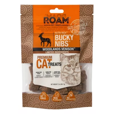 ROAM Bucky Nibs Sustainable Protein Premium Cat Treats - Woodlands Venison, 2 oz - Image 1