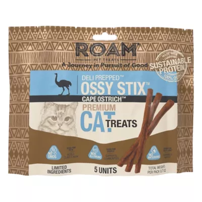 ROAM Ossy Stix Sustainable Protein Premium Cat Treats - Cape Ostrich, 5 ct, 0.7 oz - Image 1