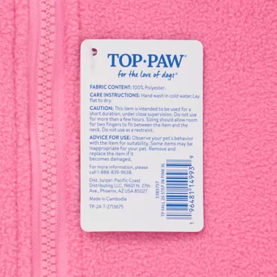 Top Paw® Step In Dog Jacket, Multiple Colors & Sizes, Teal/Pink/Grey/Brown/Blue, XS-XL - Image 5