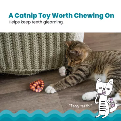 Catstages Catnip Plaque Away Pretzel Cat Chew Toy - Image 2