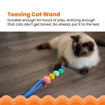 Catstages Tail Teaser Ground Prey Play Wand Cat Toys 2-Pack - Image 2