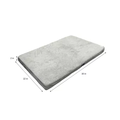 Serta Rectagular Memory Foam Crate Mat For Dogs, Relieves Joint Pain & Pressure, Washable, Tan - Image 6