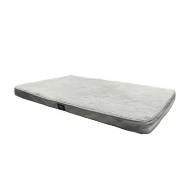 Serta Rectagular Memory Foam Crate Mat For Dogs, Relieves Joint Pain & Pressure, Washable, Charcoal - Image 2