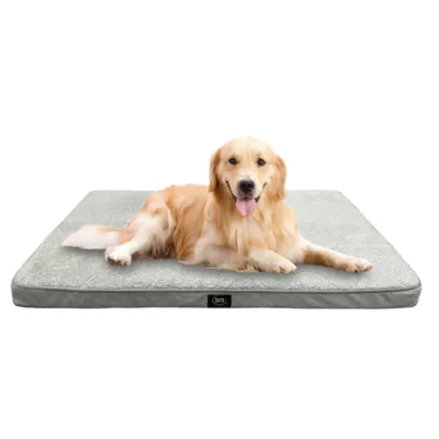 Serta Rectagular Memory Foam Crate Mat For Dogs, Relieves Joint Pain & Pressure, Washable, Charcoal - Image 5