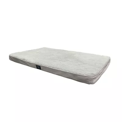 Serta Rectagular Memory Foam Crate Mat For Dogs, Relieves Joint Pain & Pressure, Washable, Grey - Image 2
