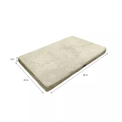 Serta Rectagular Memory Foam Crate Mat For Dogs, Relieves Joint Pain & Pressure, Washable, Tan - Image 6