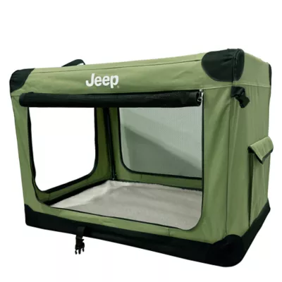 Jeep Collapsible Travel Pet Kennel W/ Carrying Handle, Multi-Pockets, Multi-Door & Anti-Slip Straps - Image 2