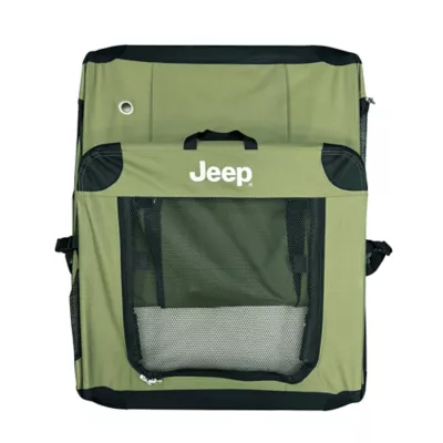 Jeep Collapsible Travel Pet Kennel W/ Carrying Handle, Multi-Pockets, Multi-Door & Anti-Slip Straps - Image 4