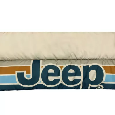 Jeep Portable Dog Travel Mat W/ Vintage Jeep Logo & Buckles, Machine Washable & Durable Fabric - Image 1