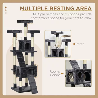 PawHut 68" Cat Tree - Image 6