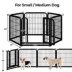 Yaheetech 6-Panel Dog Playpen - 24" Tall, Black image thumbnail 3