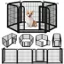 Yaheetech 6-Panel Dog Playpen - 24" Tall, Black image thumbnail 4