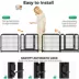 Yaheetech 6-Panel Dog Playpen - 24" Tall, Black image thumbnail 5