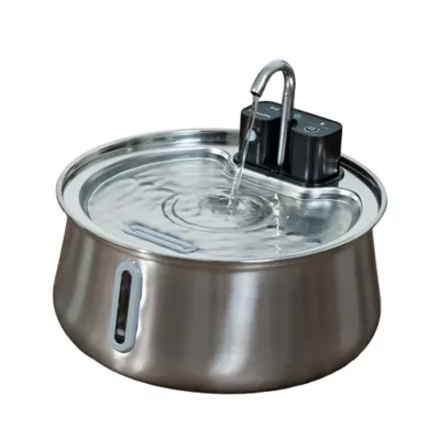 PawsPik Dog & Cat Stainless Steel Battery-Operated Circular Water Fountain - 4 Liter - Image 1