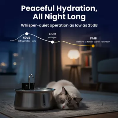 PawsPik Dog & Cat Stainless Steel Battery-Operated Circular Water Fountain - 4 Liter - Image 4