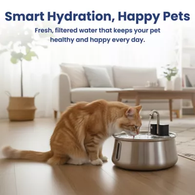 PawsPik Dog & Cat Stainless Steel Battery-Operated Circular Water Fountain - 4 Liter - Image 9