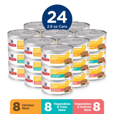 Hill's Science Diet Urinary Hairball Control Adult Wet Cat food - Variety Pack, 24 CT, 86.03 OZ - Image 2