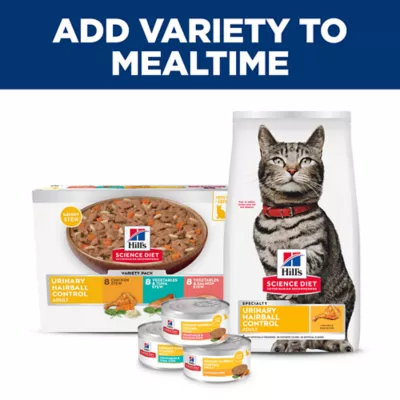 Hill's Science Diet Urinary Hairball Control Adult Wet Cat food - Variety Pack, 24 CT, 86.03 OZ - Image 10