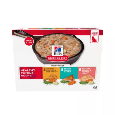 Hill's Science Diet Healthy Cuisine Adult Cat Food - Variety Pack, 24 CT, 83.63 OZ - Image 1