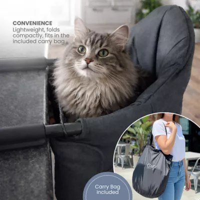 Guzzie+Guss Pet Portable Table Chair, Hook-On Highchair, Compact & Fits Most Tables - Charcoal - Image 2