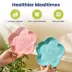 PawsPik Cat Flower Ceramic Feeding Plate with Raised Bamboo Stand image thumbnail 2