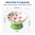 PawsPik Cat Strawberry Blooms Elevated Ceramic Slow Feed Bowl image thumbnail 8