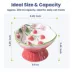 PawsPik Cat Strawberry Blooms Elevated Ceramic Slow Feed Bowl image thumbnail 8