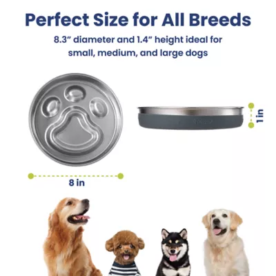 PawsPik Dog Stainless Steel Three-Ridged Slow Feeder Bowl - Image 6